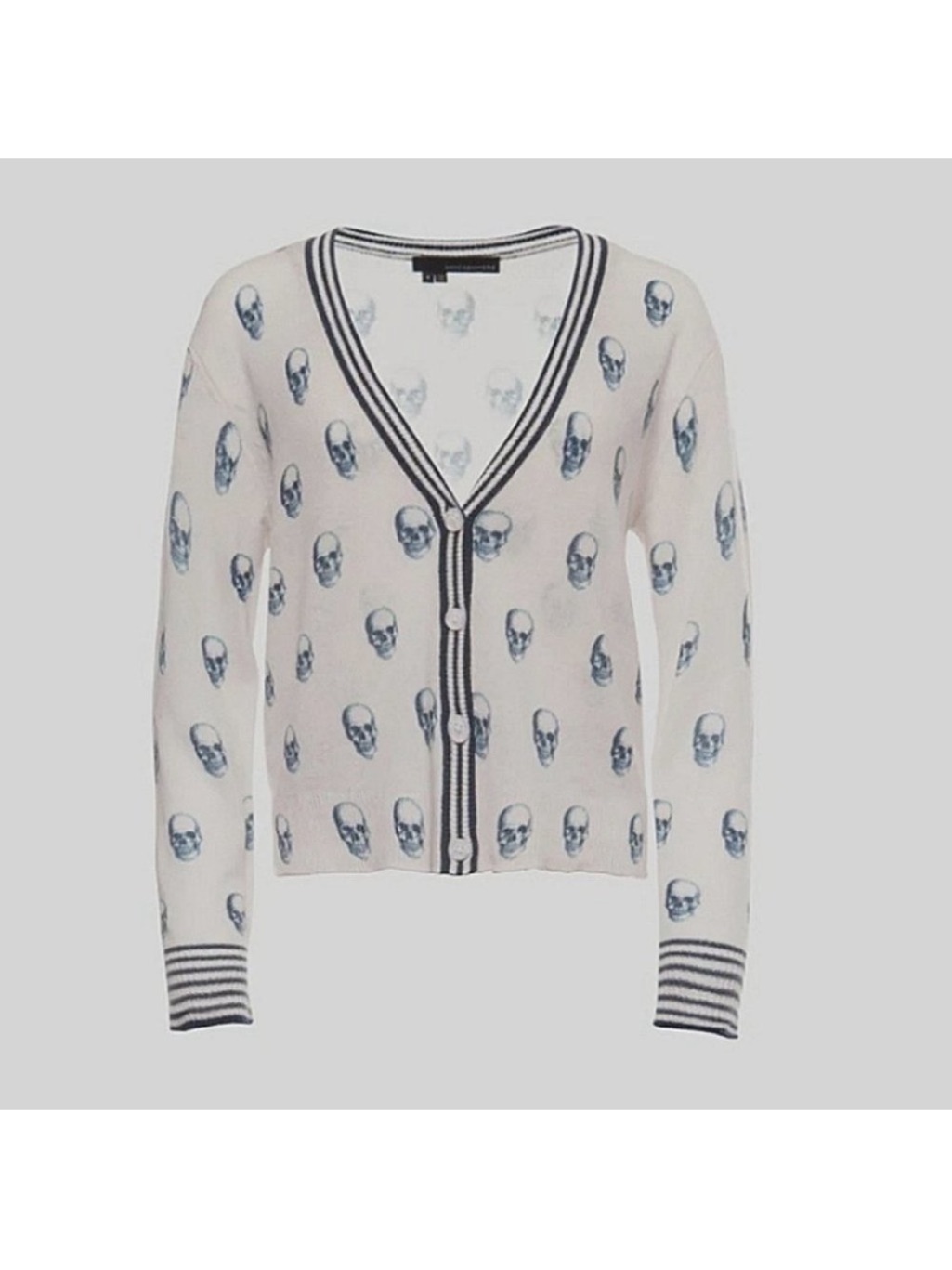 360 Cashmere Skull Cardigan Size Small